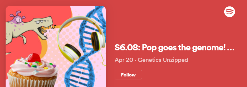 Screenshot for the Pop Goes The Genome episode of Genetics Unzipped
